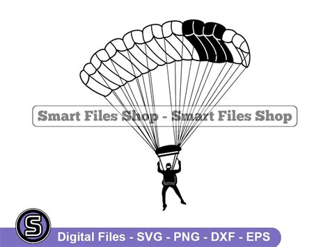 Parachute Svg Skydiving Svg Parachute Dxf Parachute Png Parachute