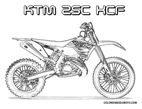 Kleurplaat Crossmotor Ktm