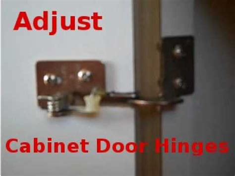 Different kinds of door hinges are suitable for different kinds of doors. Adjusting Cabinet Door Spring Hinges - YouTube