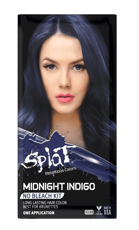 Splat Midnight Indigo Hair Dye Semi Permanent Blue Color Walmart