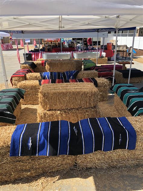 County Fair Birthday Hay Bale Seating Hay Bale Tables Hay Bale