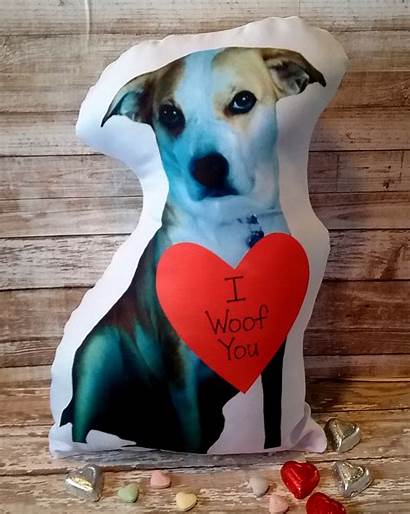 Pillow Personalized Valentine Gift Pet Dog Woof