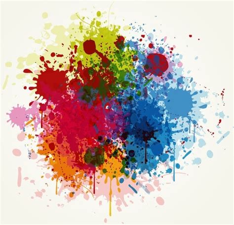 Grunge Colorful Splashing Vector Illustration Free Vector In