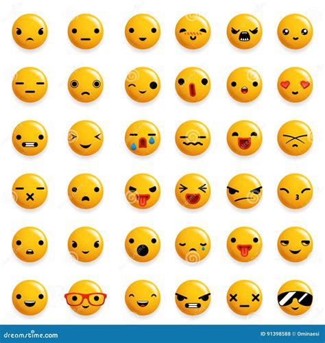 Emoji Icons Emoticon Symbols Face Expression Signs Minimalistic