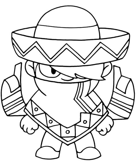 Skin Edgar Brawl Stars Coloring Page Free Printable Coloring Pages