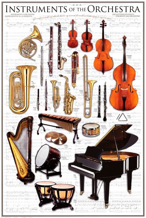 Instruments Symphony Orchestra Print Orchestre Orchestre