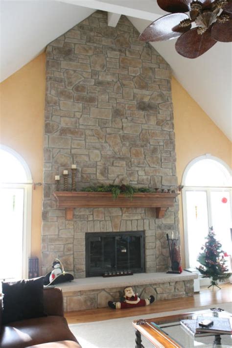 Cobble Stone Veneer Fireplace Pictures North Star Stone