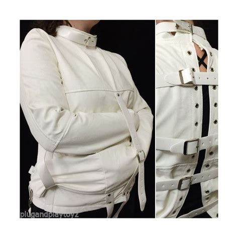 White Or Black Asylum Patient Straight Jacket Halloween Costume Unisex Liked On Polyvore