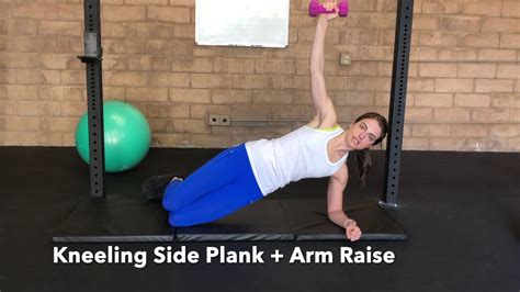 Kneeling Side Plank Arm Raise Youtube
