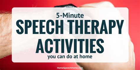 Twenty 5 Minute Speech Therapy Activities You Can Do At Home