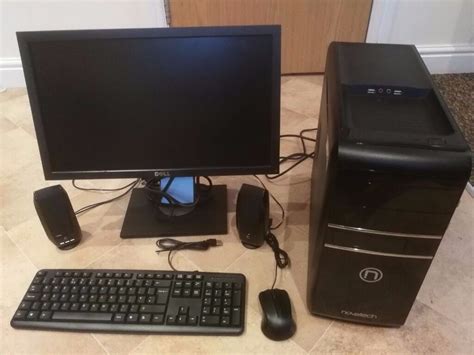 Novatech Desktop Pc Dell Professional Monitor And And Logitech