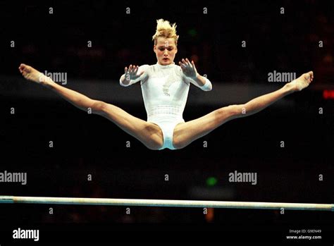 Sydney 2000 Olympics Gymnastics Women S Team Event Russia S Svetlana Khorkina In Action On