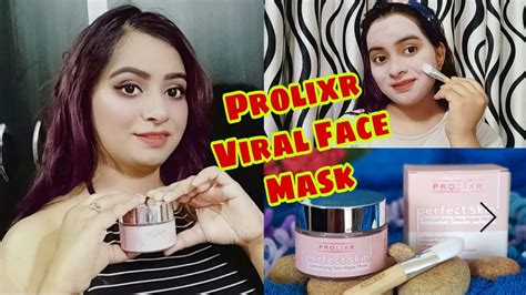 Prolixr Perfect Skin Detoxifying Sea Algae Face Mask Review And Demo Viral Face Mask Youtube