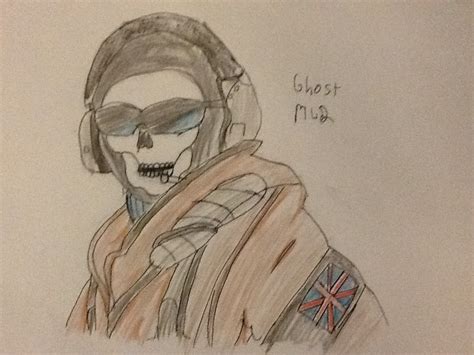 Simon Ghost Riley Call Of Duty Mw2 Drawing By Jacob956 Dragoart