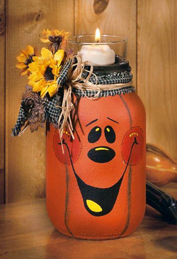 Jack O Lantern Candle Jar Fall Crafts Halloween Crafts Crafts