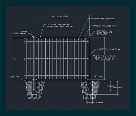 Fence Dwg Detail For Autocad Designs Cad