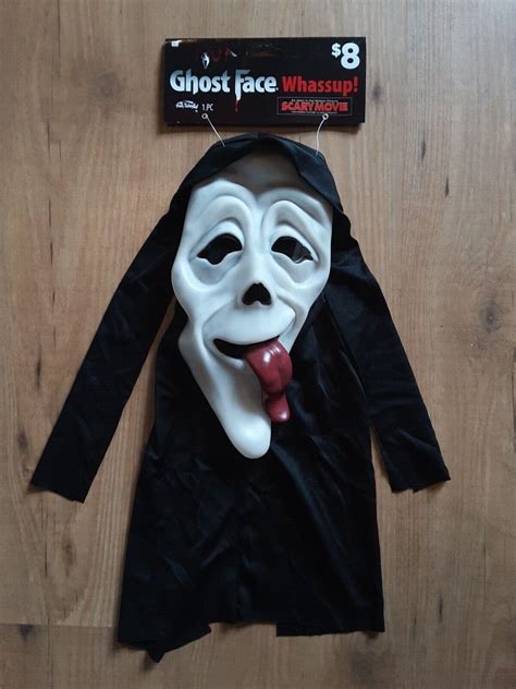 Scream Ghostface Scary Movie Whassup Tongue Stoned Mask Rare 4557158521