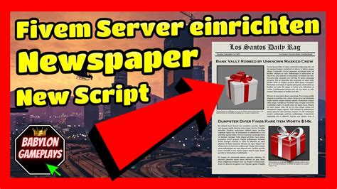 Fivem Server Einrichten 315 News Paper Server Zeitung Lesen