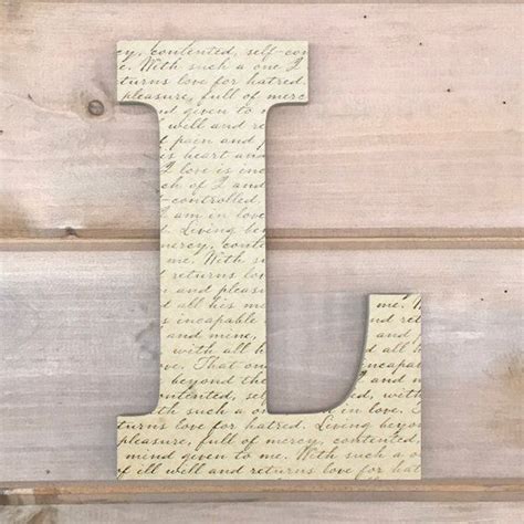 Wall art presents to you exciting options on how to enrich your home decor. 12" Tan Wood Letter With Handwritten Script,Wall Art ...
