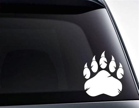 Grizzly Bear Paw Claws Vinyl Decal Sticker