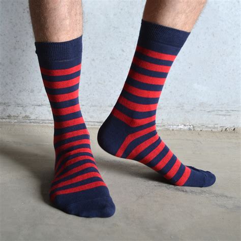 Red And Navy Socks