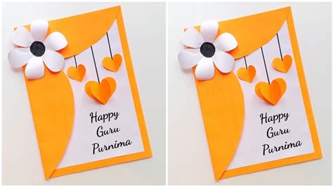 Guru Purnima Greeting Card Idea For Teacher Guru Purnima Card Idea
