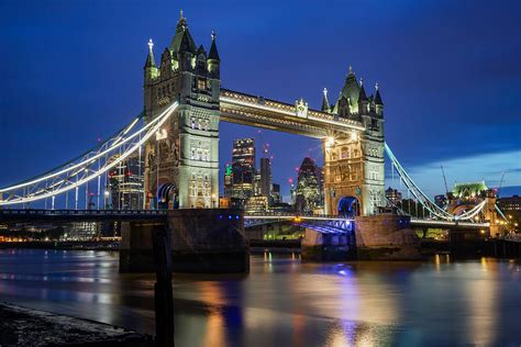 Tower Bridge In London England Seen On A Beautiful Night Photograph