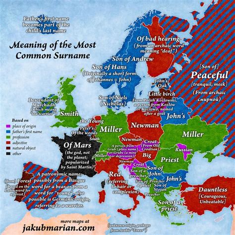 Map Shows Most Common Surnames By Country In Europe This Is Italy
