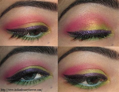 Colorful Summer Eye Makeup Step By Step Tutorial Indian