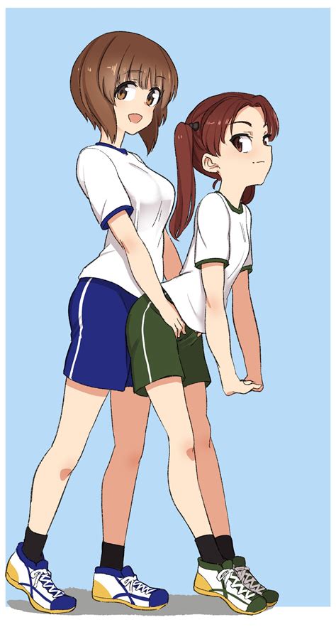 Nishizumi Miho And Kadotani Anzu Girls Und Panzer Drawn By Aomushi Mushamusha Danbooru