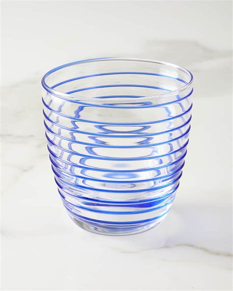 Neiman Marcus Spiral 12 Oz Double Old Fashioned Glasses Set Of 4
