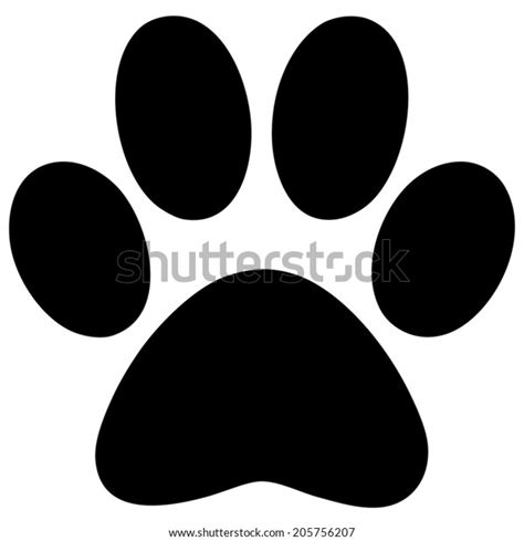 Paw Print Stock Vector Royalty Free 205756207