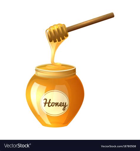 Honey Pot Royalty Free Vector Image Vectorstock