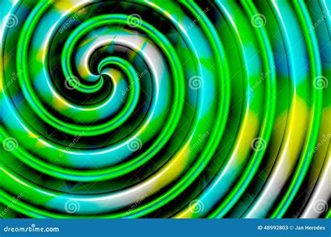 Green Blue Yellow Black Spiral Stock Illustration Illustration Of