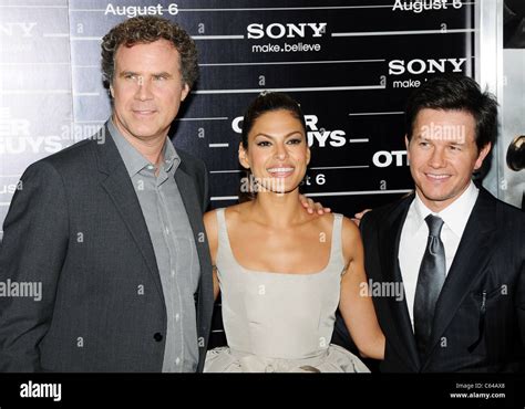 will ferrell eva mendes mark wahlberg at arrivals for the other guys premiere the ziegfeld