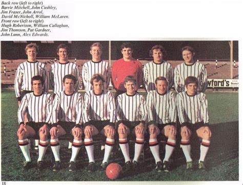 Dunfermline Athletic Team Group In 1970 Dunfermline Athletic Retro
