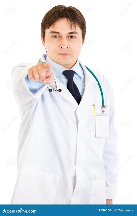 Confident Doctor Pointing Finger At You Stock Photo Image Of Medicare
