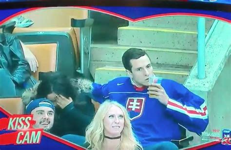 Hockey Fan Kisses Beer Instead Of Date On Kiss Cam