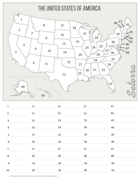The united states is made up of 50 states. The U.S.: 50 States Printables - Map Quiz Game