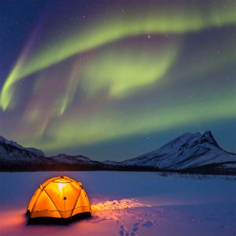 Camping Under The Northern Lights Wall Art Photography