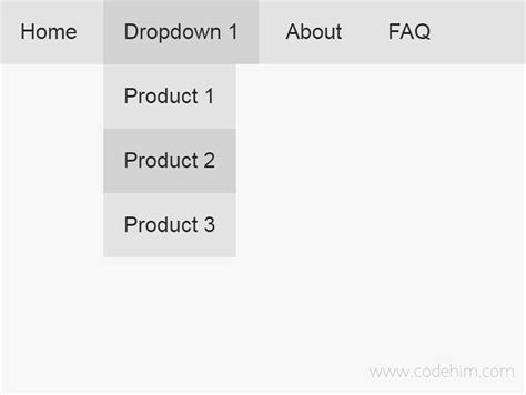 Simple Dropdown Menu Using Jquery And Css — Codehim