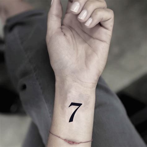 Number 7 Temporary Tattoo Sticker Ohmytat