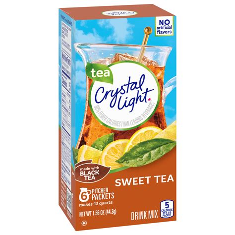 Crystal Light Sweet Tea Sugar Free Drink Mix 6 Ct Pitcher Packets