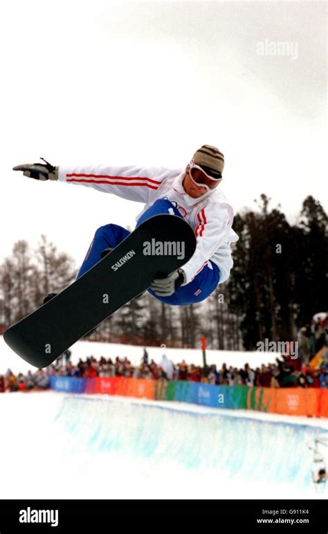 Snowboardinghalfpipe Winter Olympics Nagano 1998 Stock Photo Alamy