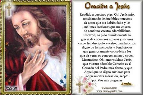 Esta oración es de un valor incalculable, pues fue hecha por el propio jesús. Rincón de la Oración: Estampas Oraciones de Jesús