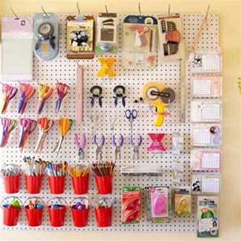 Peg Board For Craft Supplies Scrapbook Room Craft Room Craft Room