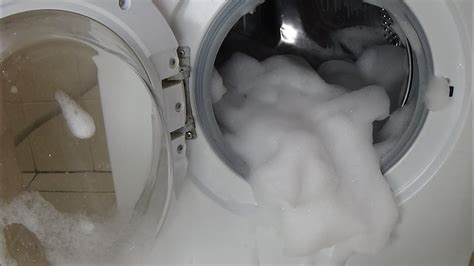 Experiment Test Too Much Soap In A Washing Machine An Foam Overflow