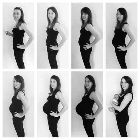 Pregnancy Progression Bump Watch Photo Taken Every 5 Weeks Of Pregnancy