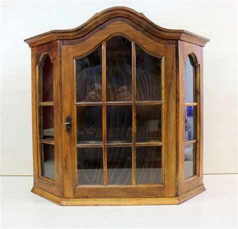 One Door Wall Display Cabinet Glass Wood Oak Catawiki