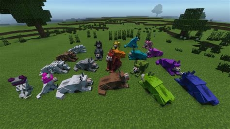 Colorful Mutant Wolves Minecraft Addon